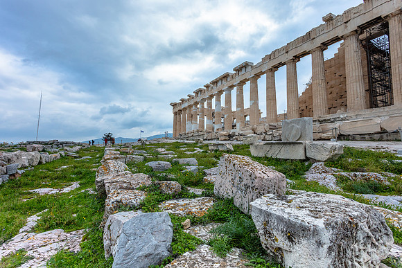 The Parthenon with Greenery, Athens, Greece